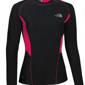The North Face Women's Black and Pink Long Sleeve Top